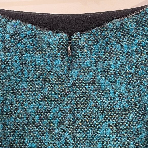 EUC Vintage Wool Blend Tweed Teal Mini Skirt Suit Kasper 2P, XS - Picture 11 of 12